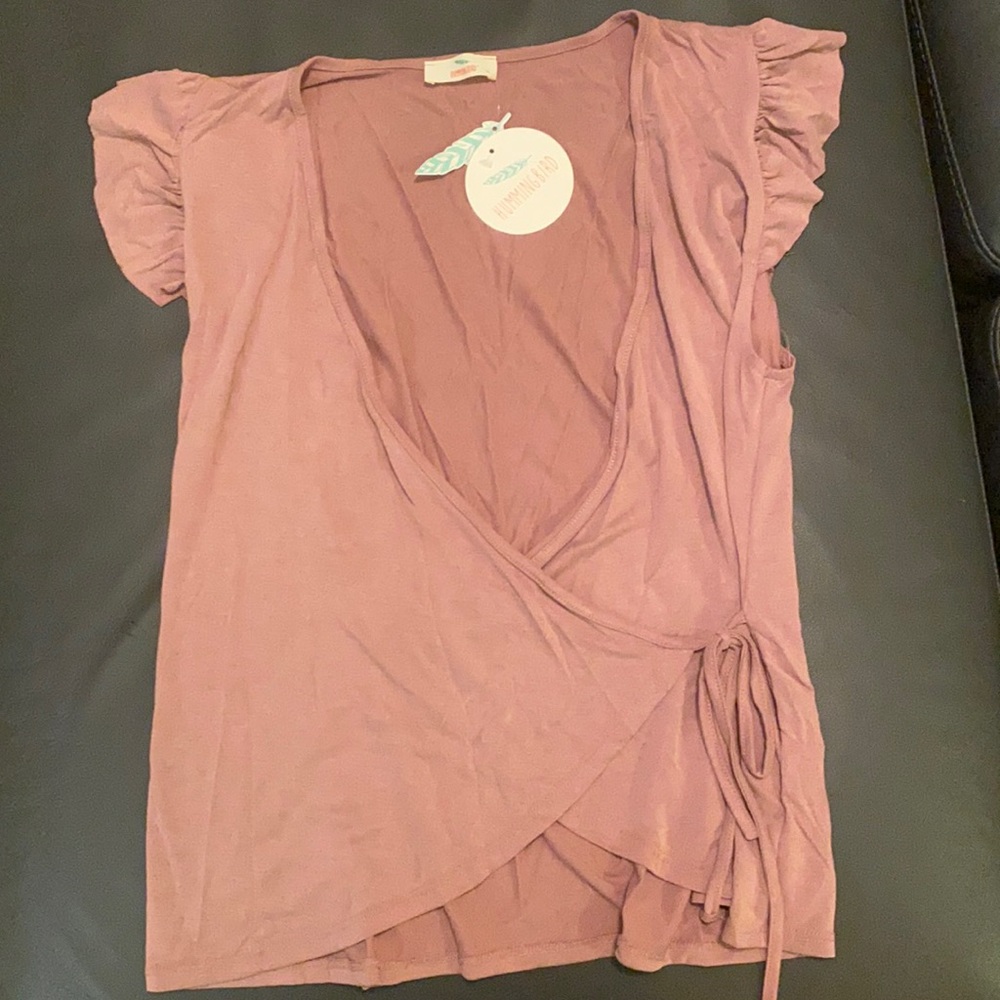 Dusty Rose Wrap Top